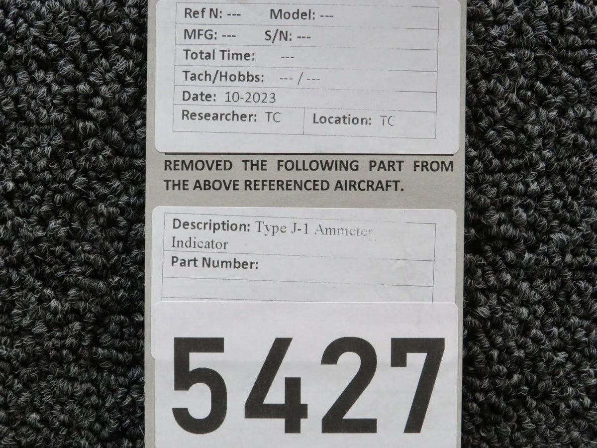 Does Not Apply Type J-1 Ammeter Indicator