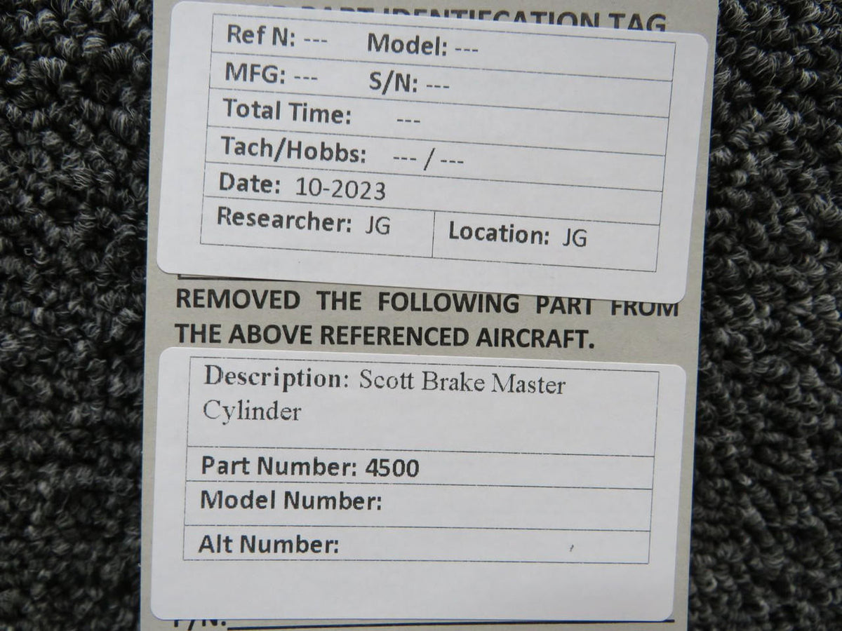 scott 4500 Scott Brake Master Cylinder