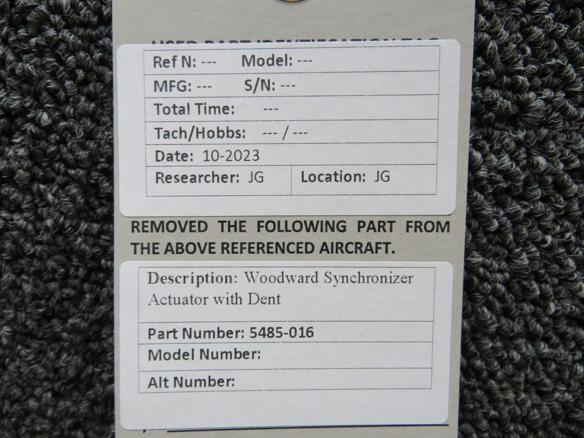 Woodward 5485-016 Woodward Synchronizer Actuator (Dented)