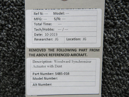 Woodward 5485-016 Woodward Synchronizer Actuator (Dented)