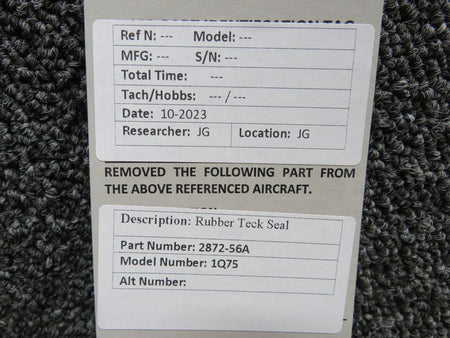 Does Not Apply 2872-56A Rubber Teck Seal (New Old Stock)