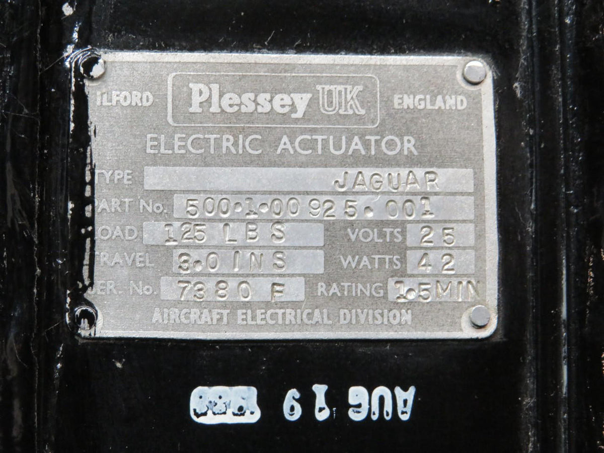 Does Not Apply 500-1-00925-001 Aircraft Jaguar Electric Actuator w Serviceable Tag