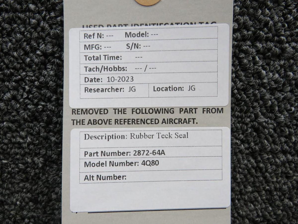Does Not Apply 2872-64A Rubber Teck Seal (New Old Stock)