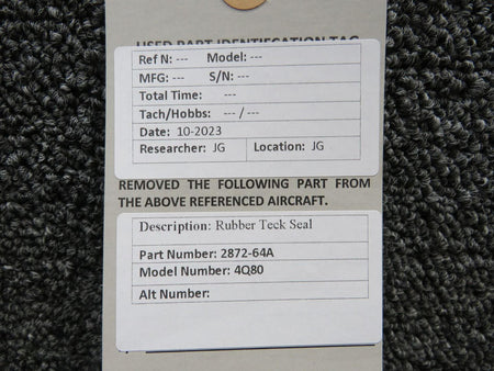 Does Not Apply 2872-64A Rubber Teck Seal (New Old Stock)