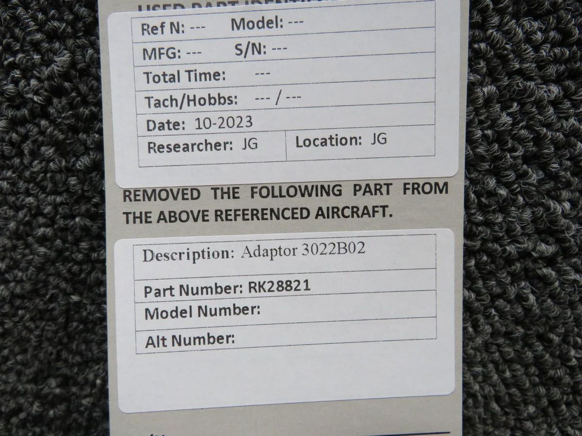 Does Not Apply RK28821 (Alt: 3022B02) Adapter (New Old Stock)