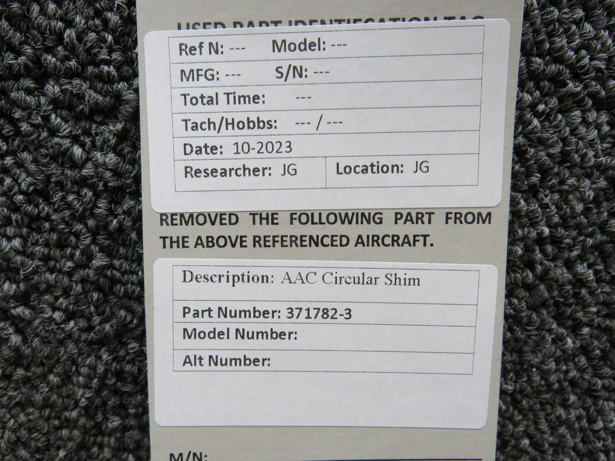 AAC 371782-3 AAC Circular Shim (New Old Stock)