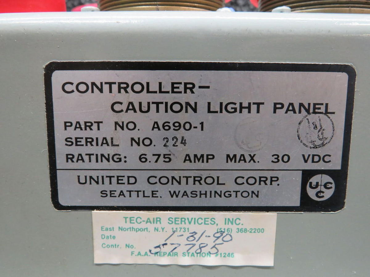 United Control A690-1 United Control Caution Light Panel Controller (Volts: 30) (Core)