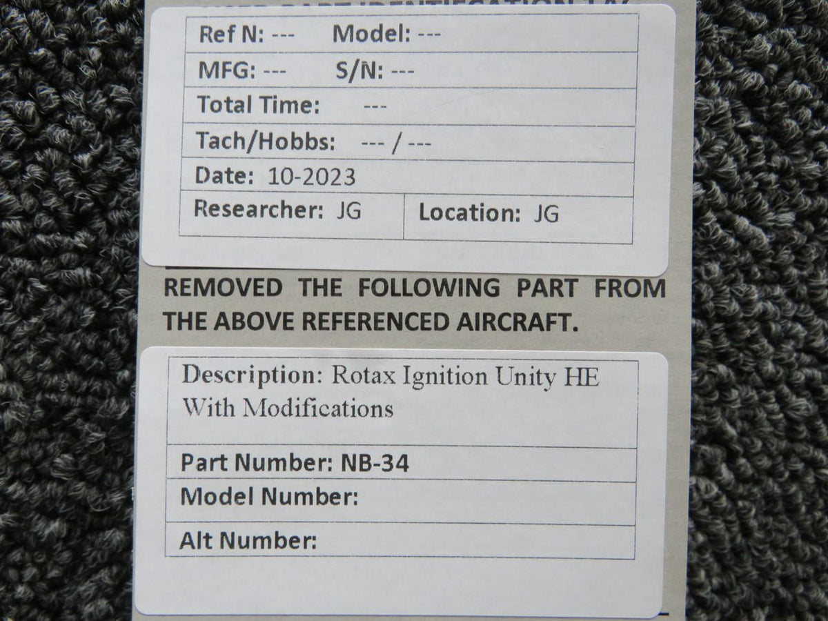 Rotax NB-34 Rotax Ignition Unit HE With Modifications