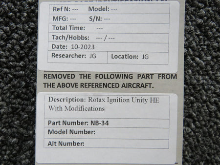 Rotax NB-34 Rotax Ignition Unit HE With Modifications