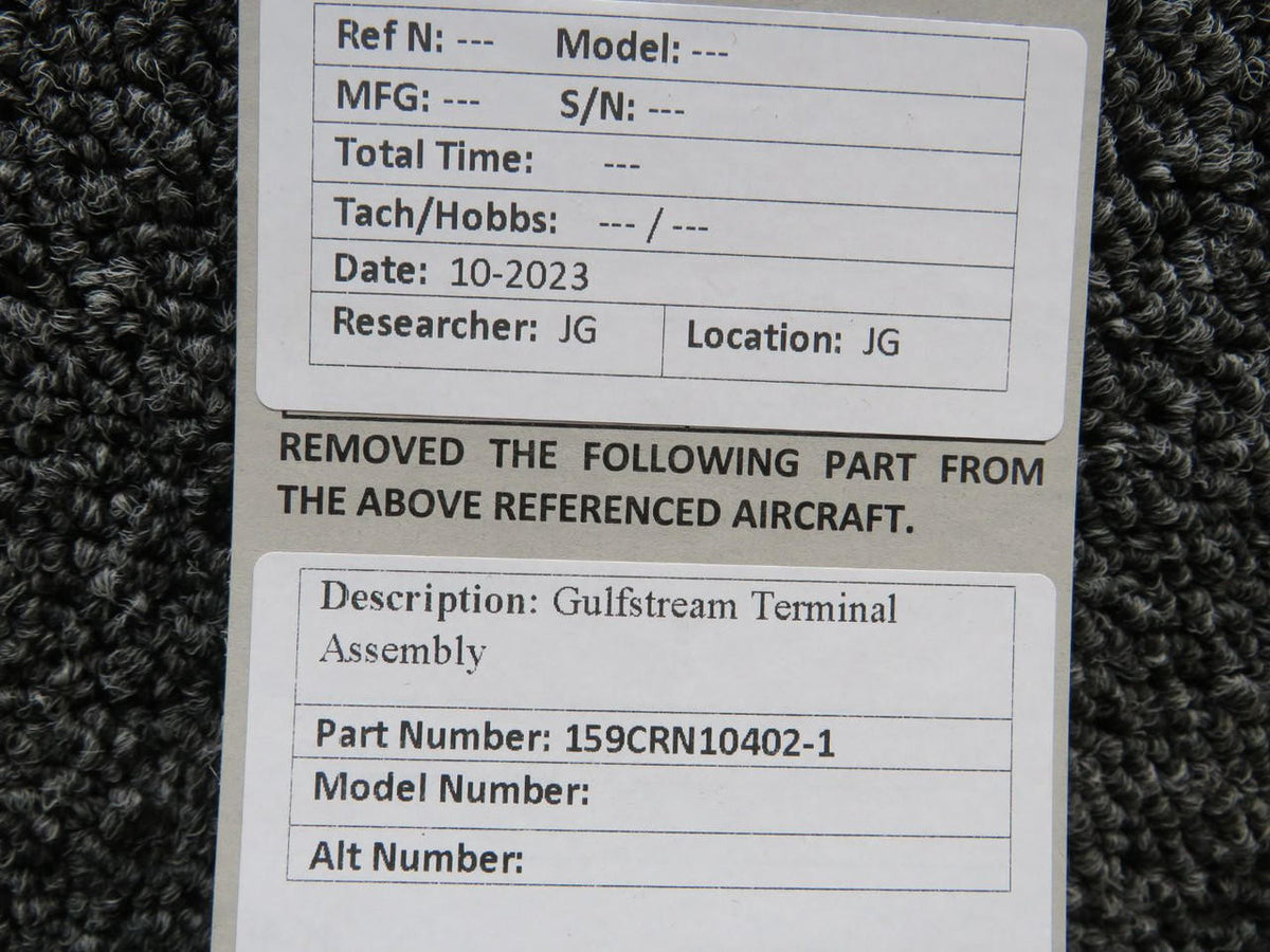 Gulfstream 159CRN10402-1 Gulfstream Terminal Assembly (New Old Stock)