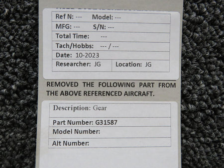 Does Not Apply G31587 Gear (New Old Stock)