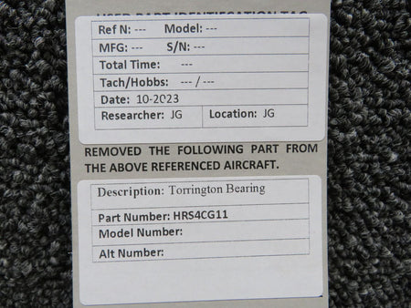 torrington HRS4CG11 Torrington Bearing (New Old Stock)