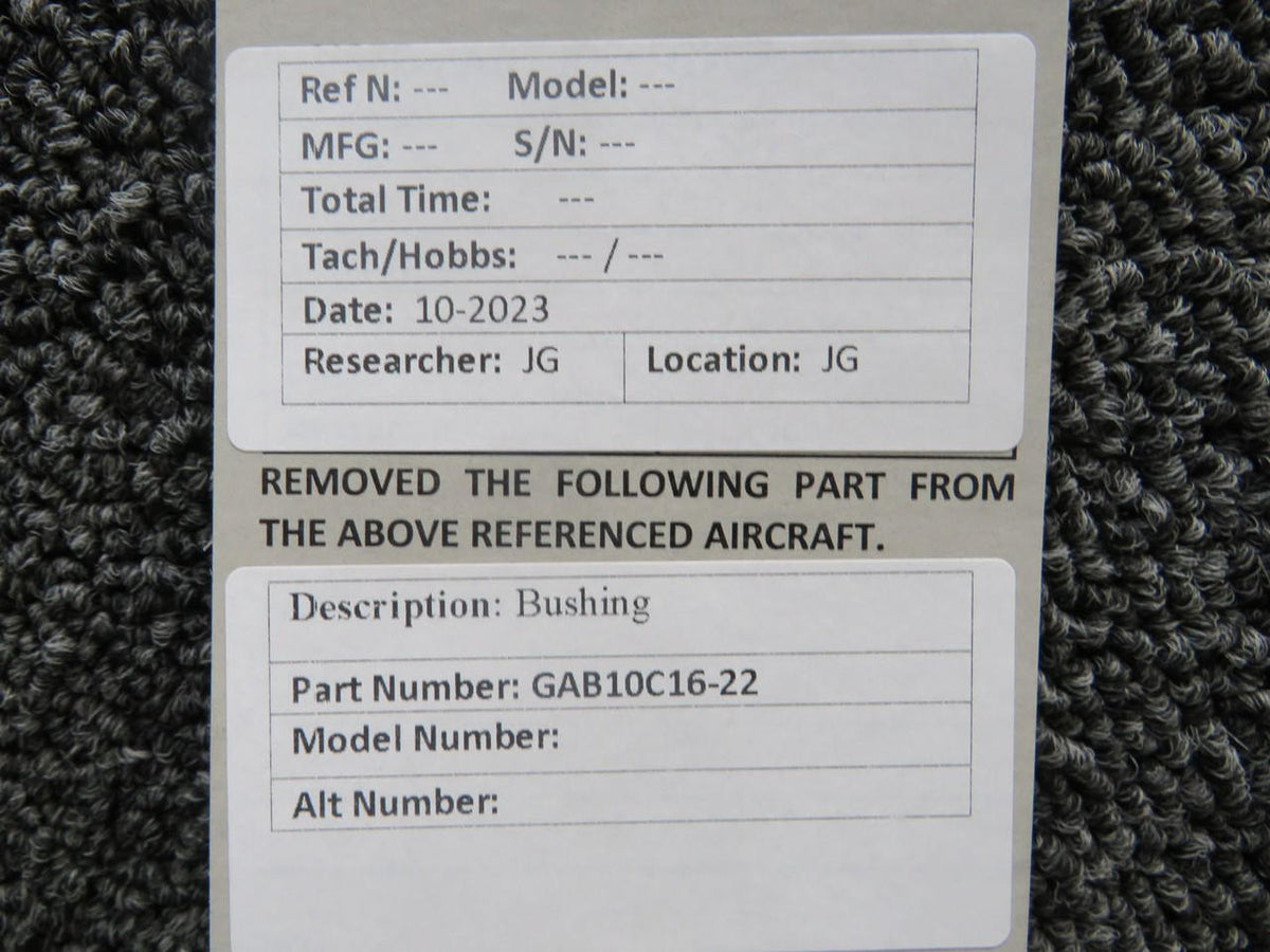 Does Not Apply GAB10C16-22 Gulfstream I Bushing (New Old Stock)