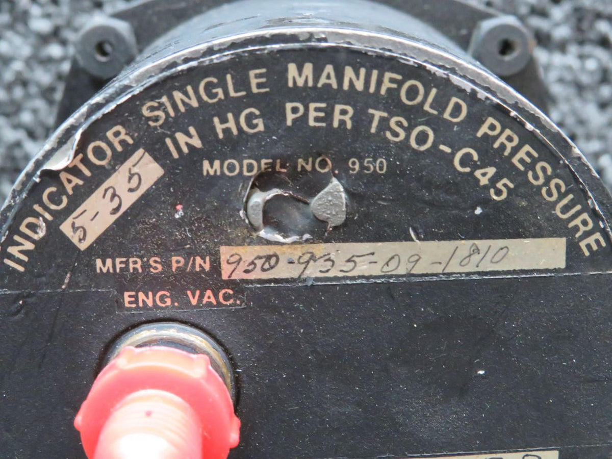 MacLeod 950-935-09-1810 (Alt: 269A4250-11) MacLeod 950 Manifold Pressure Indicator