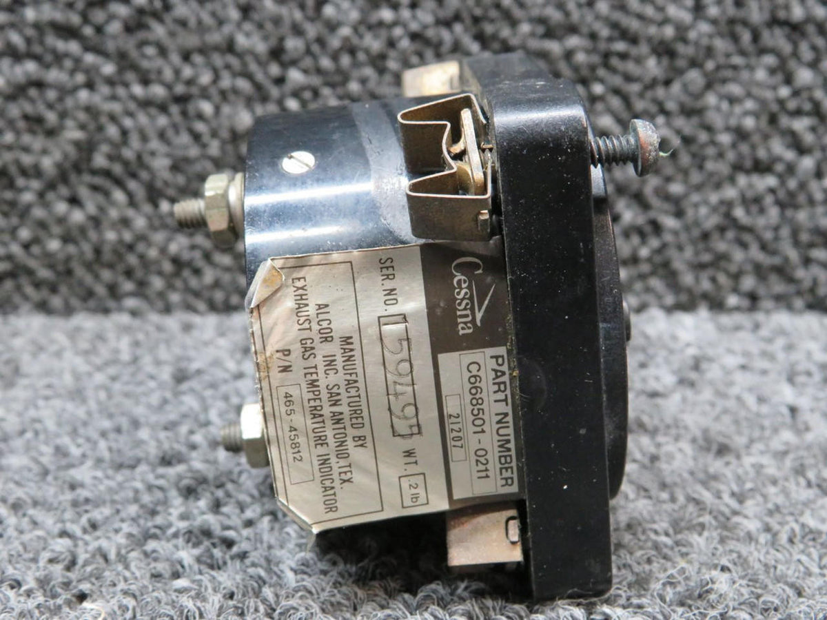 Alcor 465-45812 (Alt: C668501-0211) Alcor Exhaust Gas Temperature Indicator with Probe