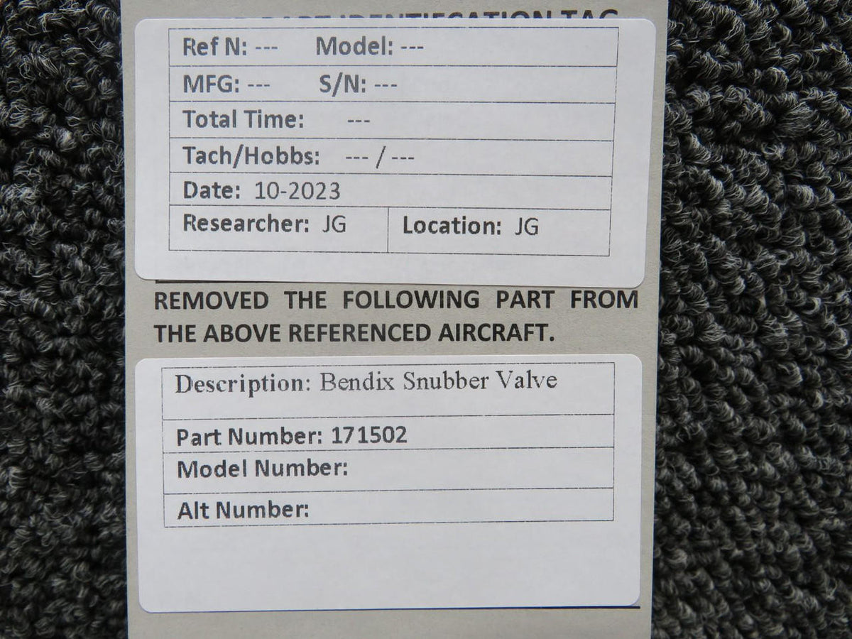 Bendix 171502 Bendix Snubber Valve (New Old Stock)