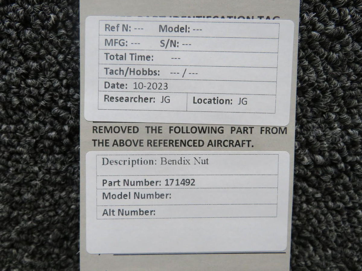 Bendix 171492 Bendix Nut (New Old Stock)