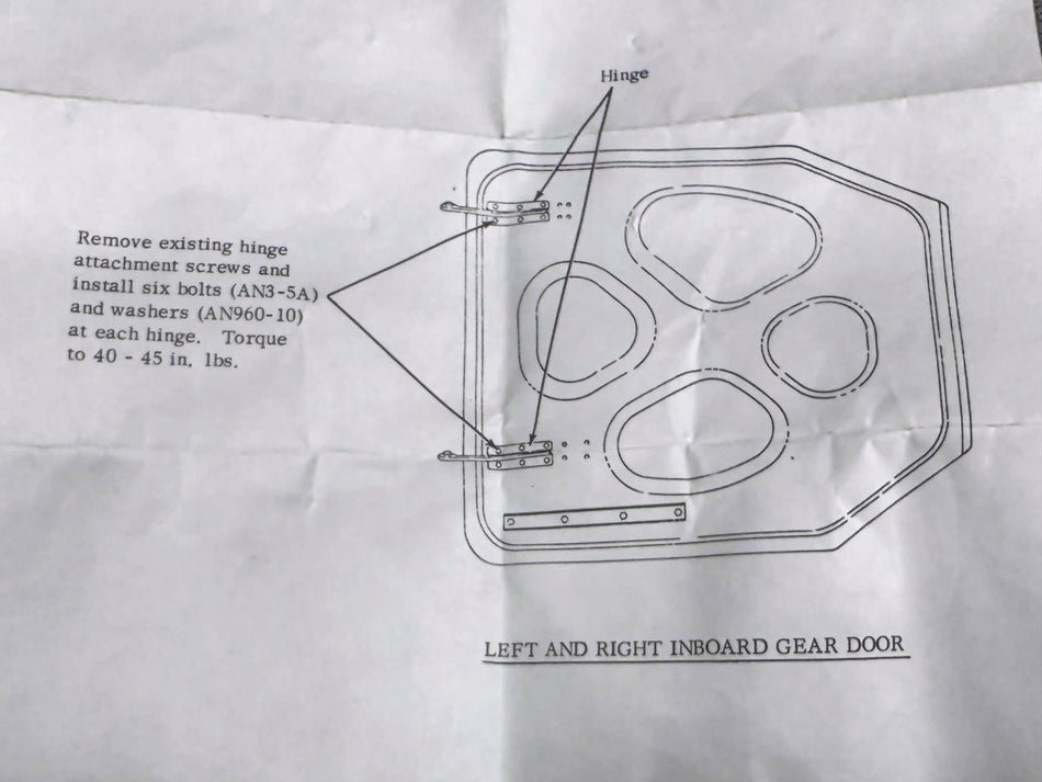 761-128 Piper PA31 Gear Door Hinge Attachment Screw Replacement Kit (NOS)