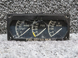 308-906-001 (Alt: 980112-1) Gull Airborne Inst. Fuel Quantity Indicator (Broken Glass)