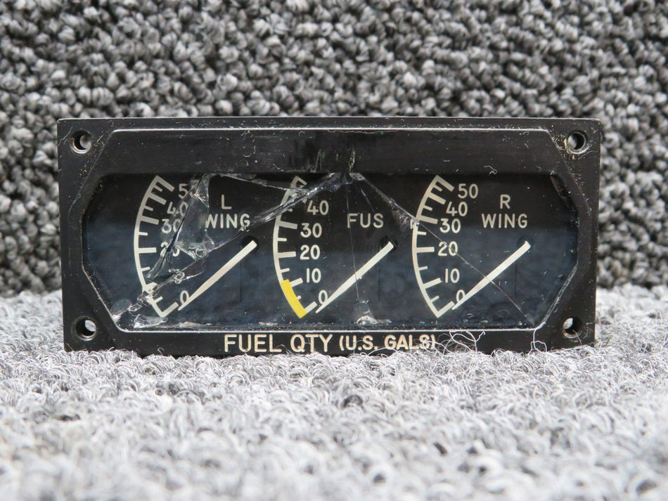 308-906-001 (Alt: 980112-1) Gull Airborne Inst. Fuel Quantity Indicator (Broken Glass)