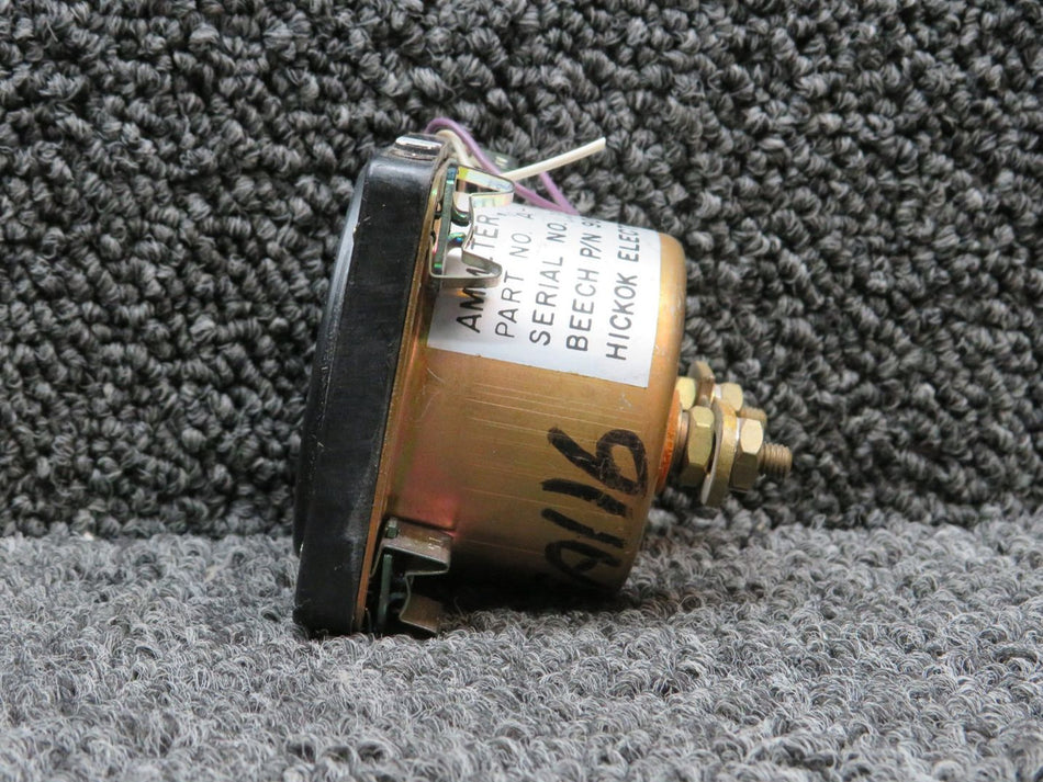 A-1157-11 (ALT: 90-38007-11) Hickok Propeller Ammeter Indicator, Lighted (0-30A)