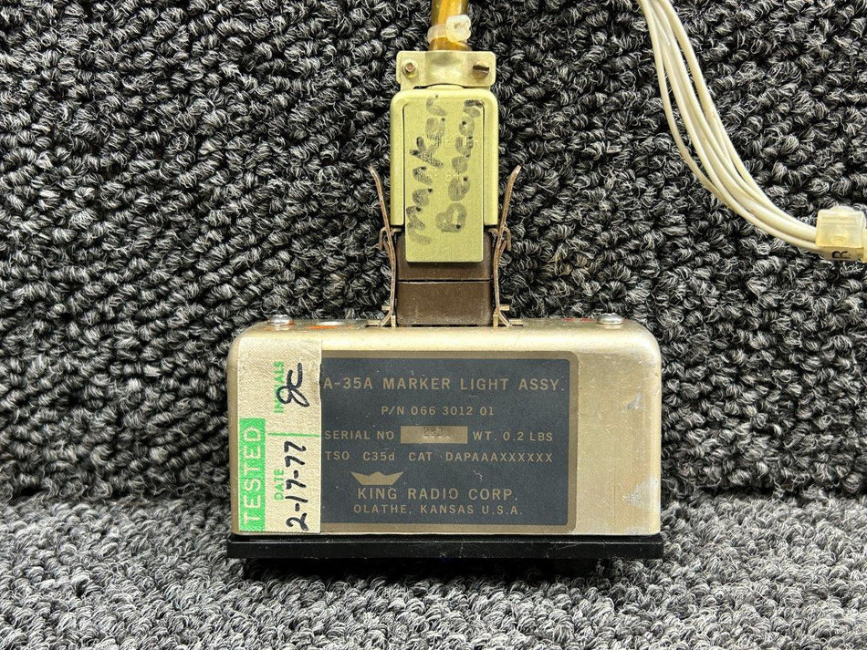 King Radio 066-3012-01 King Radio KA-35A Marker Light Unit Assembly with Connector