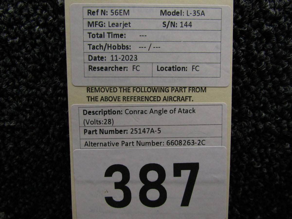 Conrac 25147A-5 (Alternate: 6608263-2C) Conrac Angle of Attack Transducer (Volts: 28)