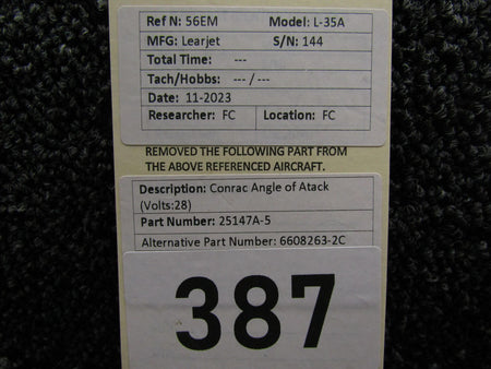 Conrac 25147A-5 (Alternate: 6608263-2C) Conrac Angle of Attack Transducer (Volts: 28)