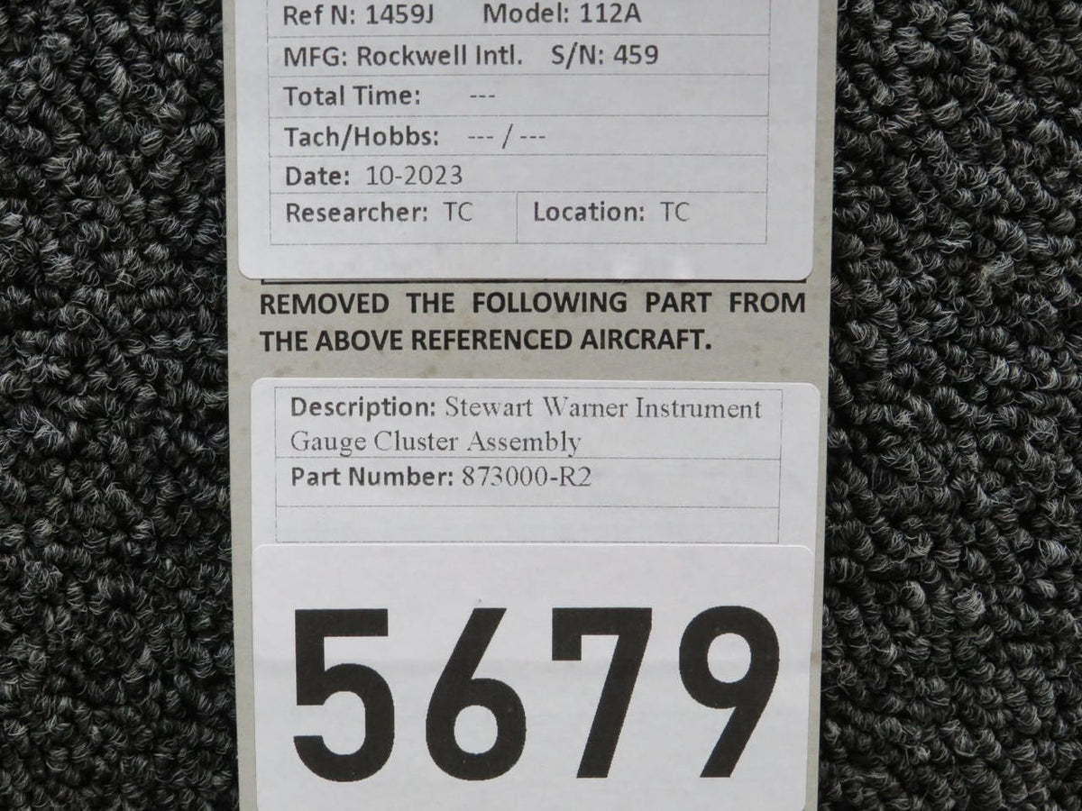 Stewart-Warner 873000-R2 Stewart-Warner Instrument Gauge Cluster Assembly
