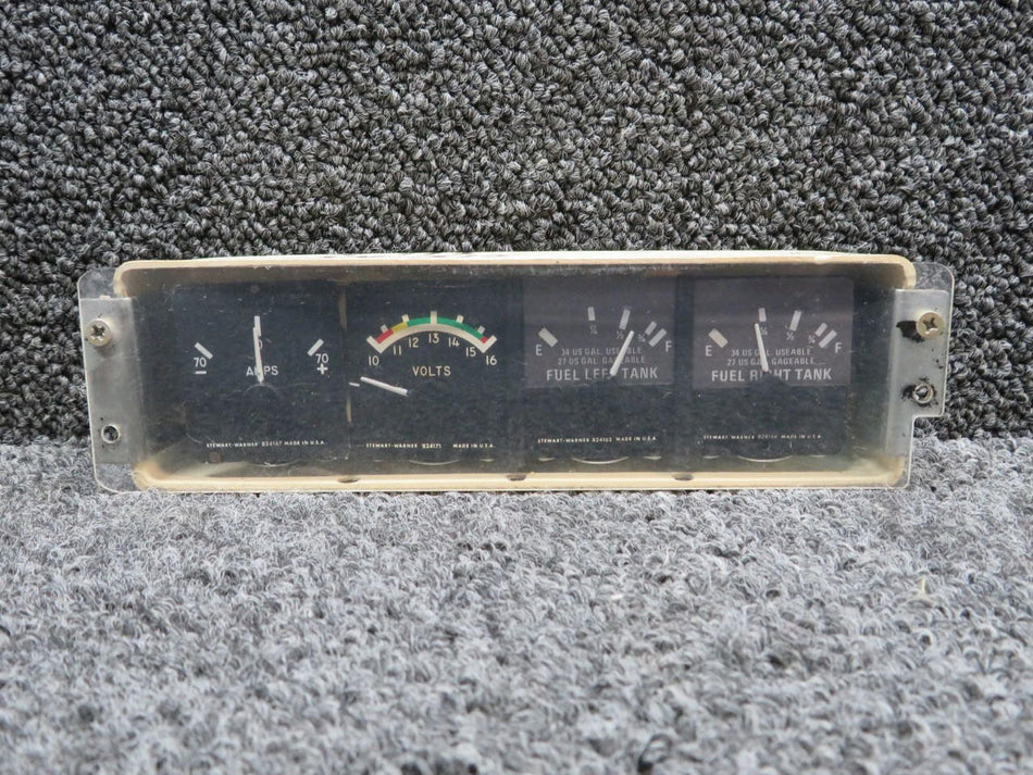 Stewart-Warner 873000-S5 Stewart-Warner Instrument Gauge Cluster Assembly