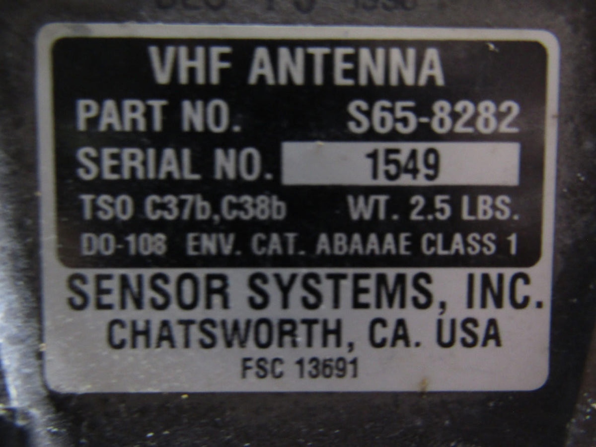 Sensor Systems S65-8282 Sensor Systems VHF TV Antenna (Peeling Paint)