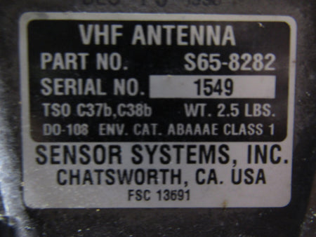 Sensor Systems S65-8282 Sensor Systems VHF TV Antenna (Peeling Paint)
