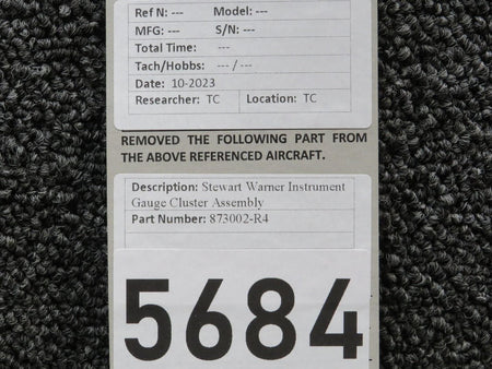 Stewart-Warner 873002-R4 Stewart-Warner Instrument Gauge Cluster Assembly