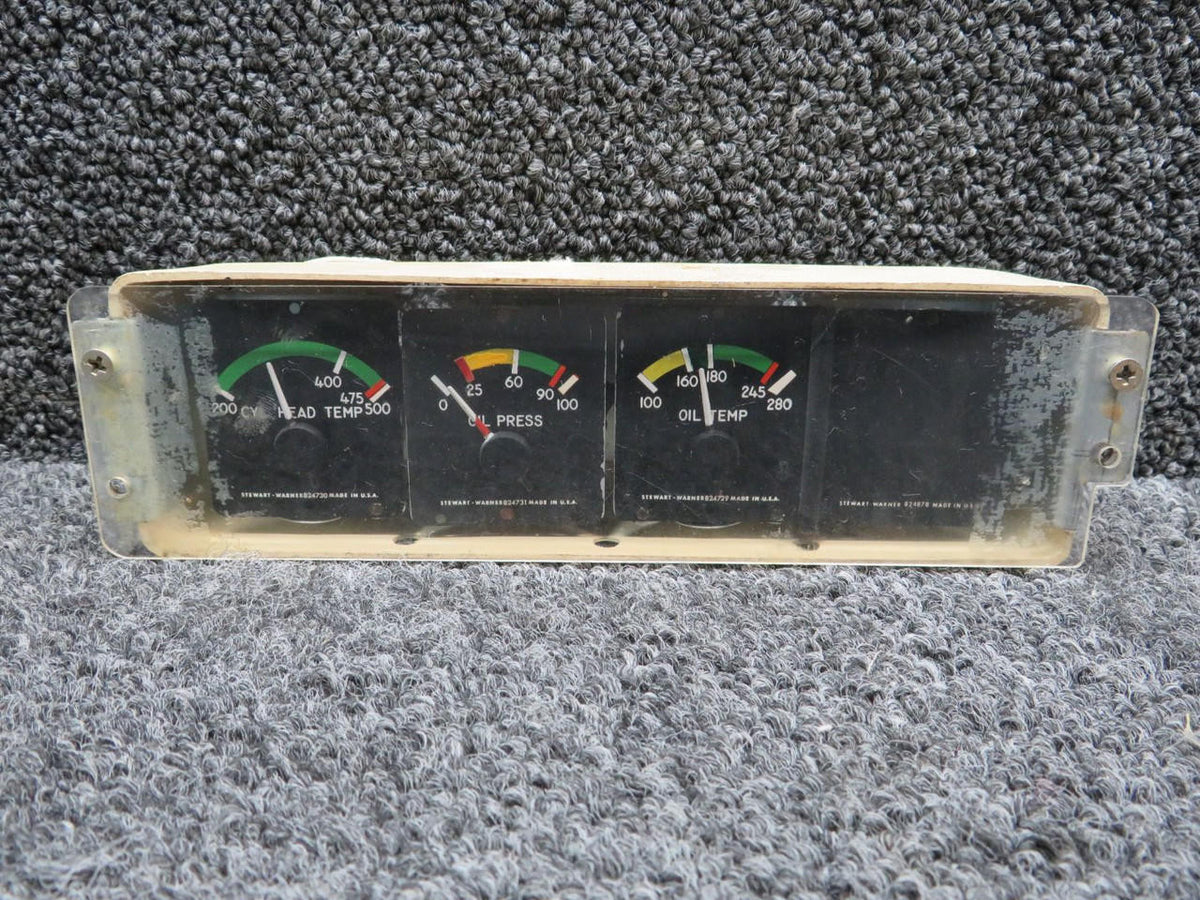 Stewart-Warner 873002-R4 Stewart-Warner Instrument Gauge Cluster Assembly
