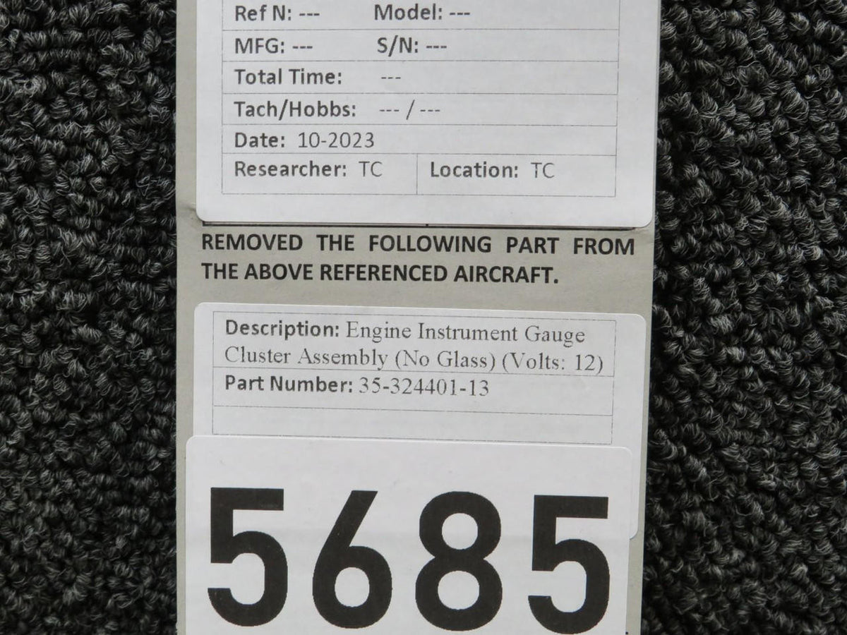 Does Not Apply 35-324401-13 Engine Instrument Gauge Cluster Assembly (No Glass) (Volts: 12)