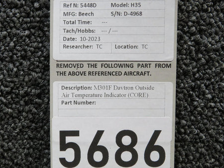 Davtron M301F Davtron Outside Air Temperature Indicator (Core)