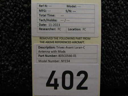 Trivec-Avant 805C0566-01 Trivec-Avant NY154 Loran-C Antenna with Modifications