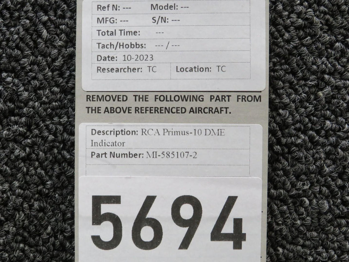 RCA MI-585107-2 RCA Primus-10 DME Indicator