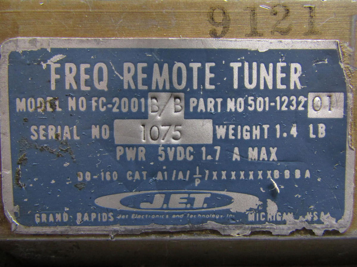 J.E.T 501-123201 Jet FC-2001B/B Frequency Remote Tuner with Modifications (Volts: 5)