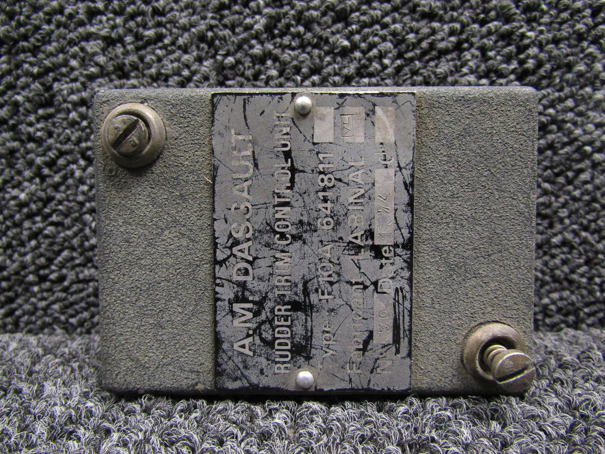 Dassault 641811 A.M. Dassault Falcon F10A Rudder Trim Control Unit with Modifications