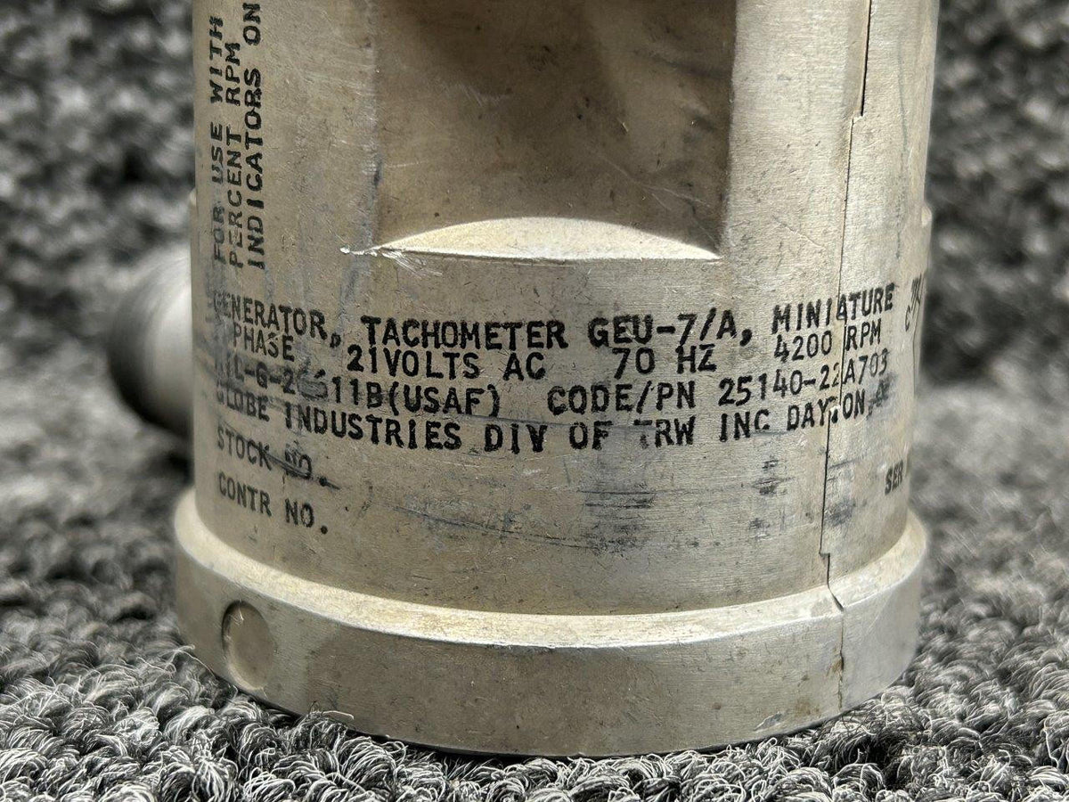 Globe Industries 25140-22A703 (Alt: 50196-000) Globe Industries Tachometer Generator (Volts: 21)