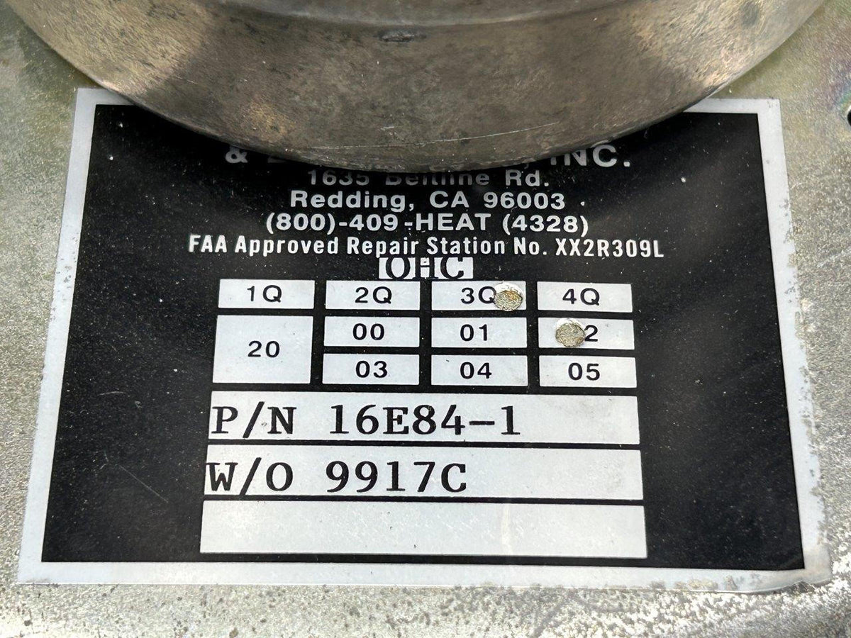 Piper Aircraft Parts 16E84-1 (Alt: 758-042) Piper PA-31T Heater Combustion Blower Assembly