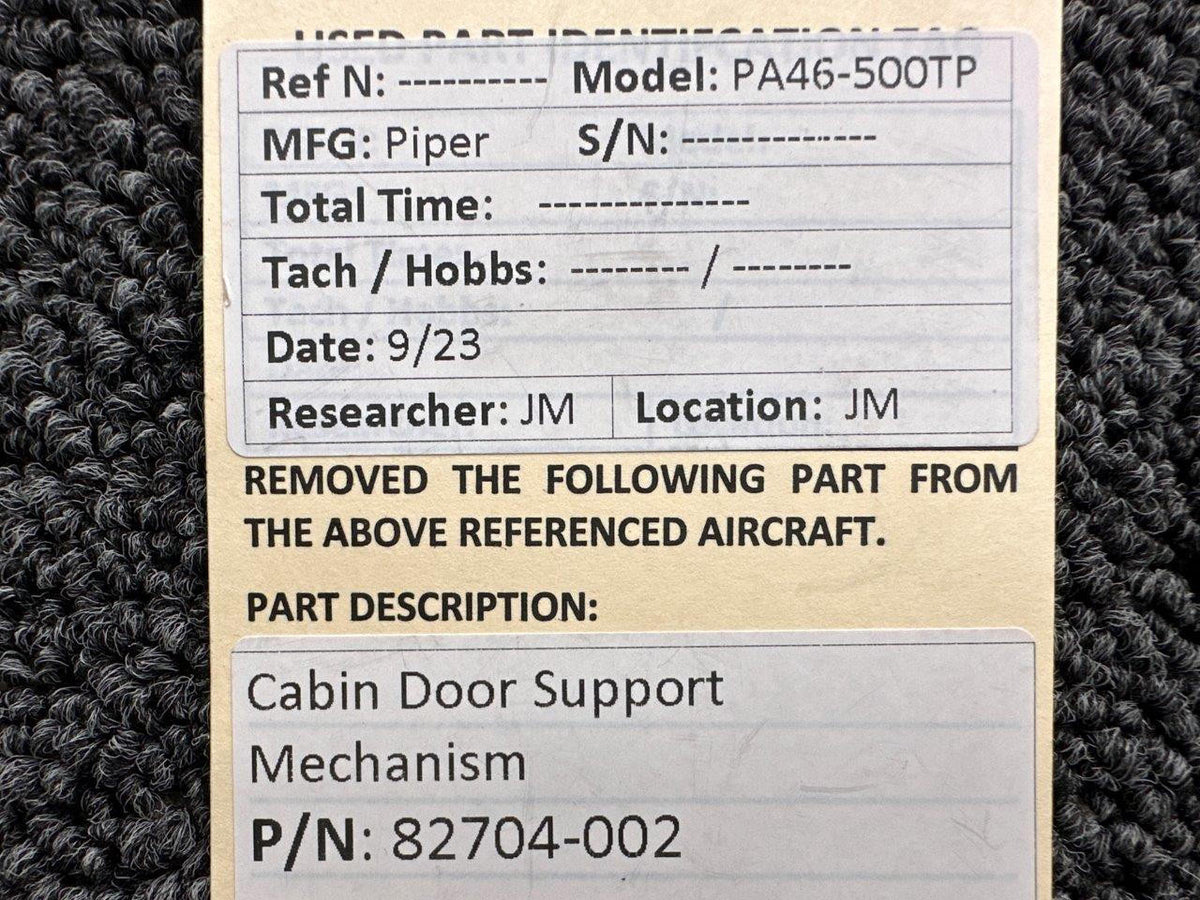 Piper Aircraft Parts 82704-002 Piper PA46-500TP Cabin Door Support Mechanism