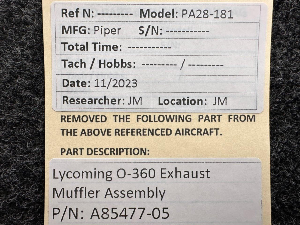 Lycoming Aircraft Engines & Parts A85477-05 Lycoming O-360 Exhaust Muffler Assembly