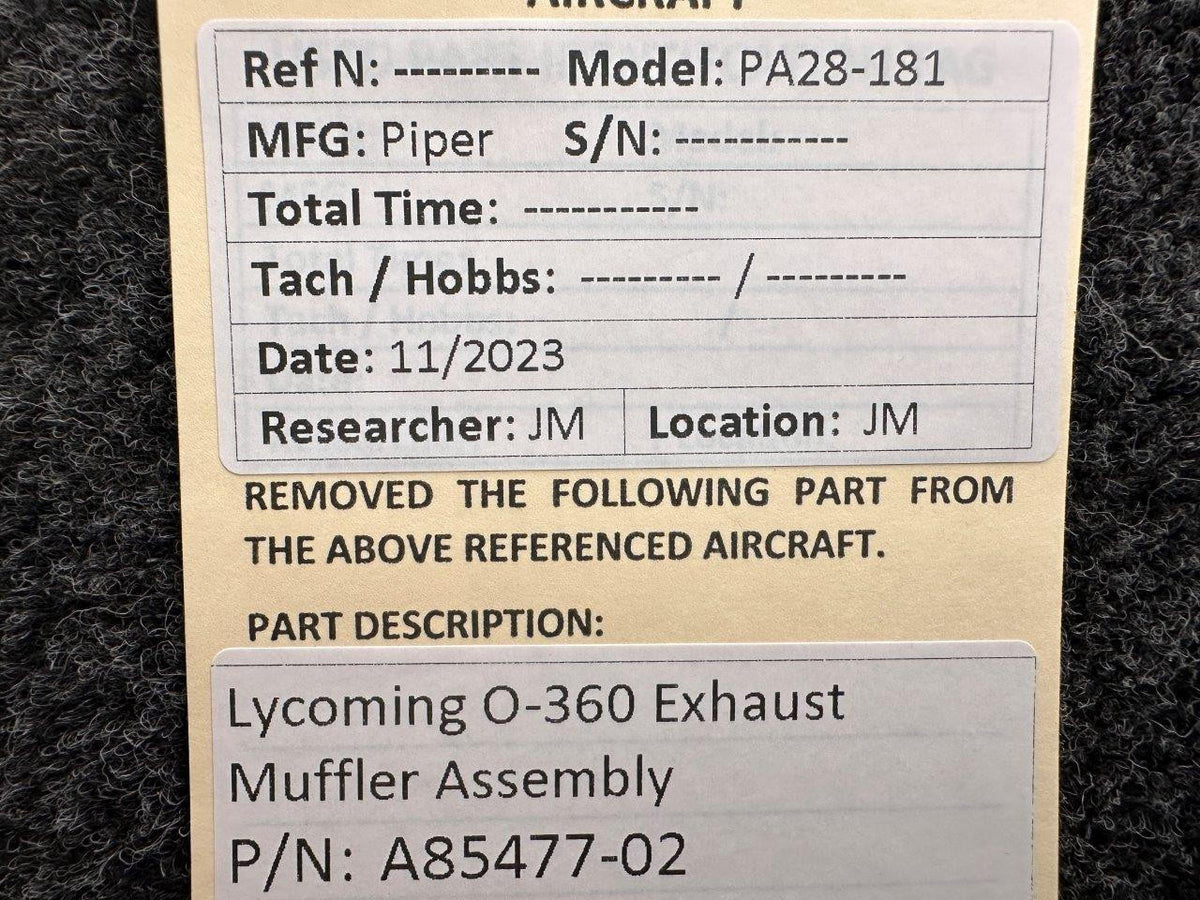 Lycoming Aircraft Engines & Parts A85477-02 Lycoming O-360 Exhaust Muffler Assembly