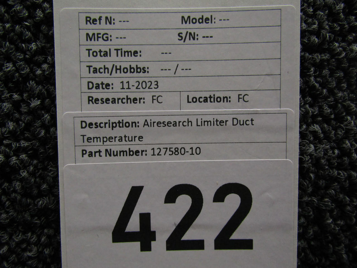 Airesearch 127580-10 Airesearch Limiter Duct Temperature