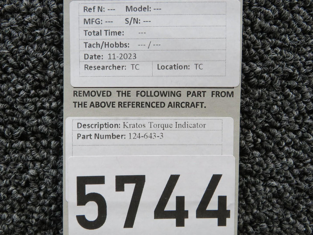 kratos 124-643-3 Kratos Torque Indicator
