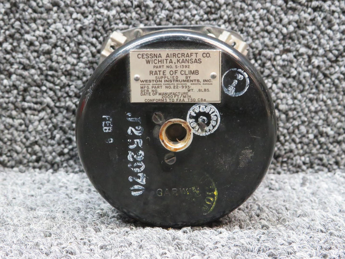Weston S-1392-N2 (Alt: 22-993-02-1A) Weston Rate of Climb Indicator
