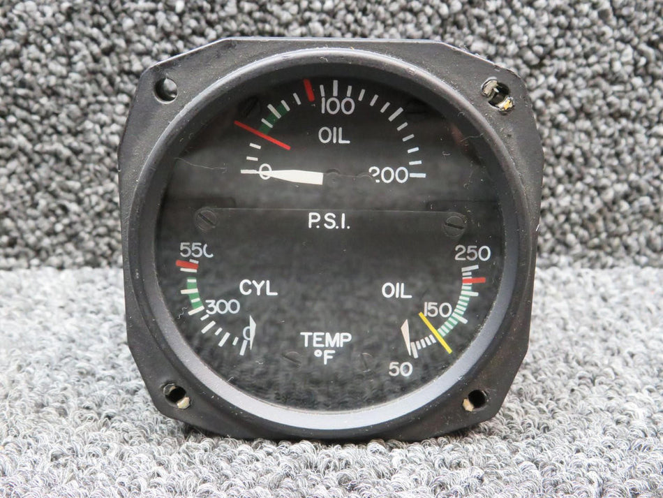Aircraft Instruments 18-1000-7 Aircraft Instruments Tri-Engine Gauge Indicator