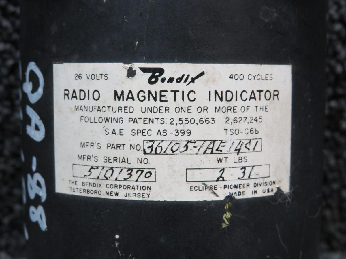 Bendix Airplane Parts & Equipment 36105-1AE14C1 Bendix Radio Magnetic Indicator (Volts: 26)